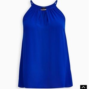 Georgette Chain-Link Halter Tank